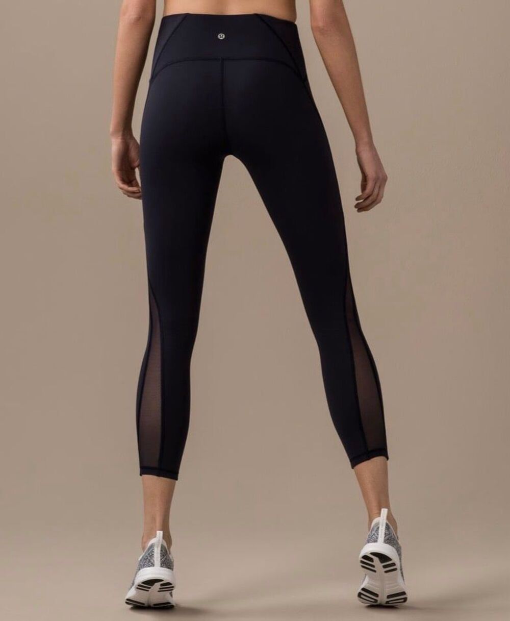 Lululemon Train Times 7/8 Pant 25" Black Excellent Condition Size 2